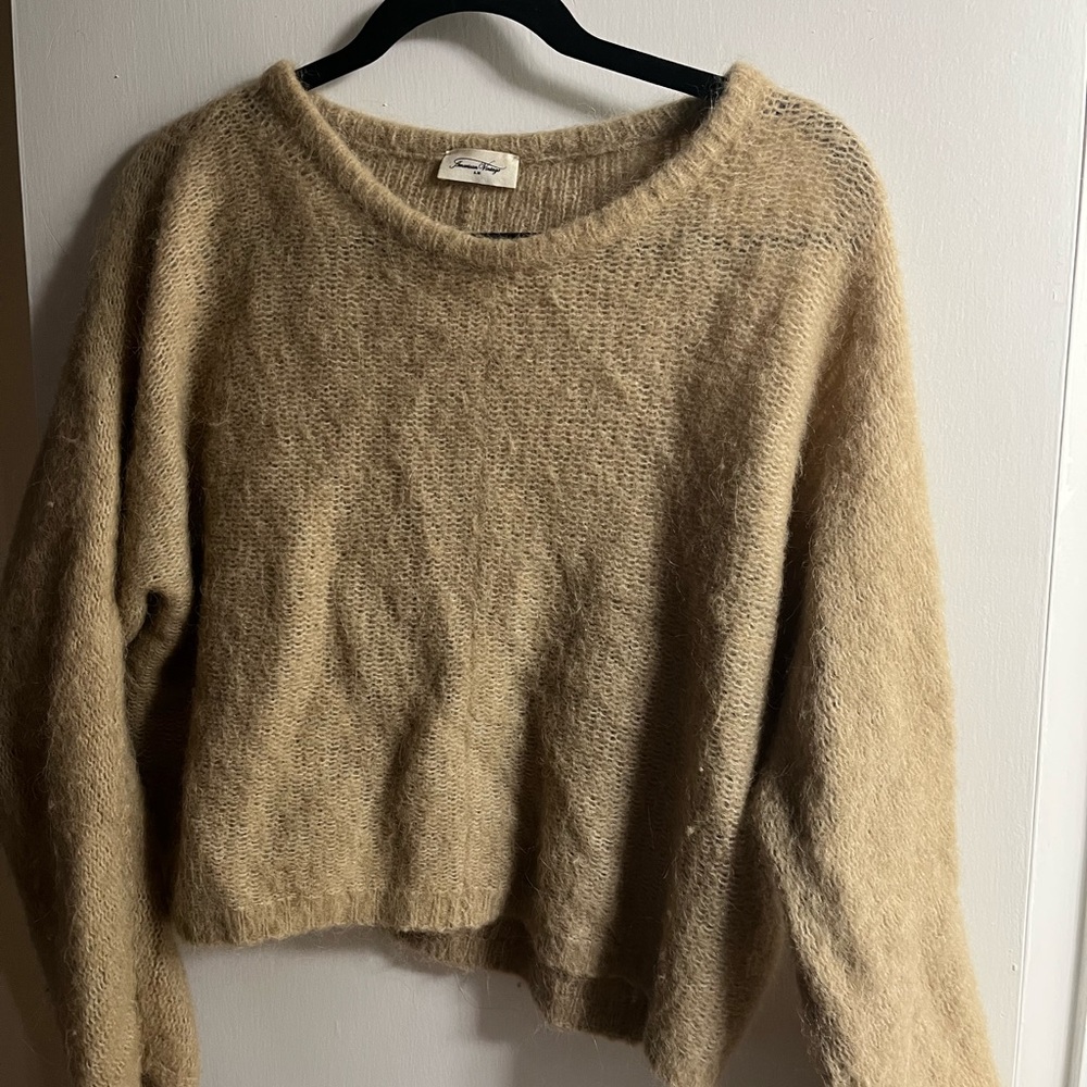 American Vintage Soft Tan Wool Sweater